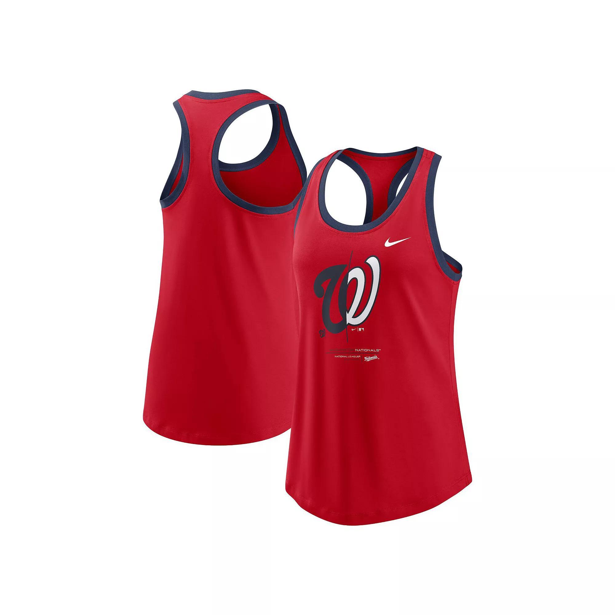 Women's Nike Red Washington Nationals Tech Tank Top, Size: Small Product Image