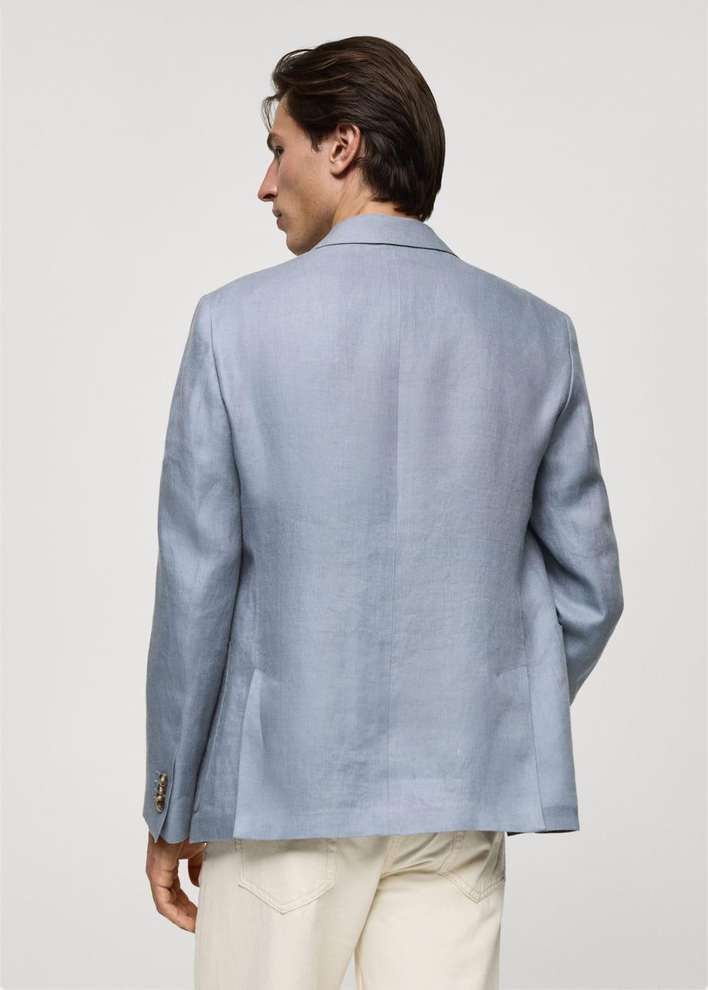 Mango Mens Herringbone Linen Suit Jacket Product Image