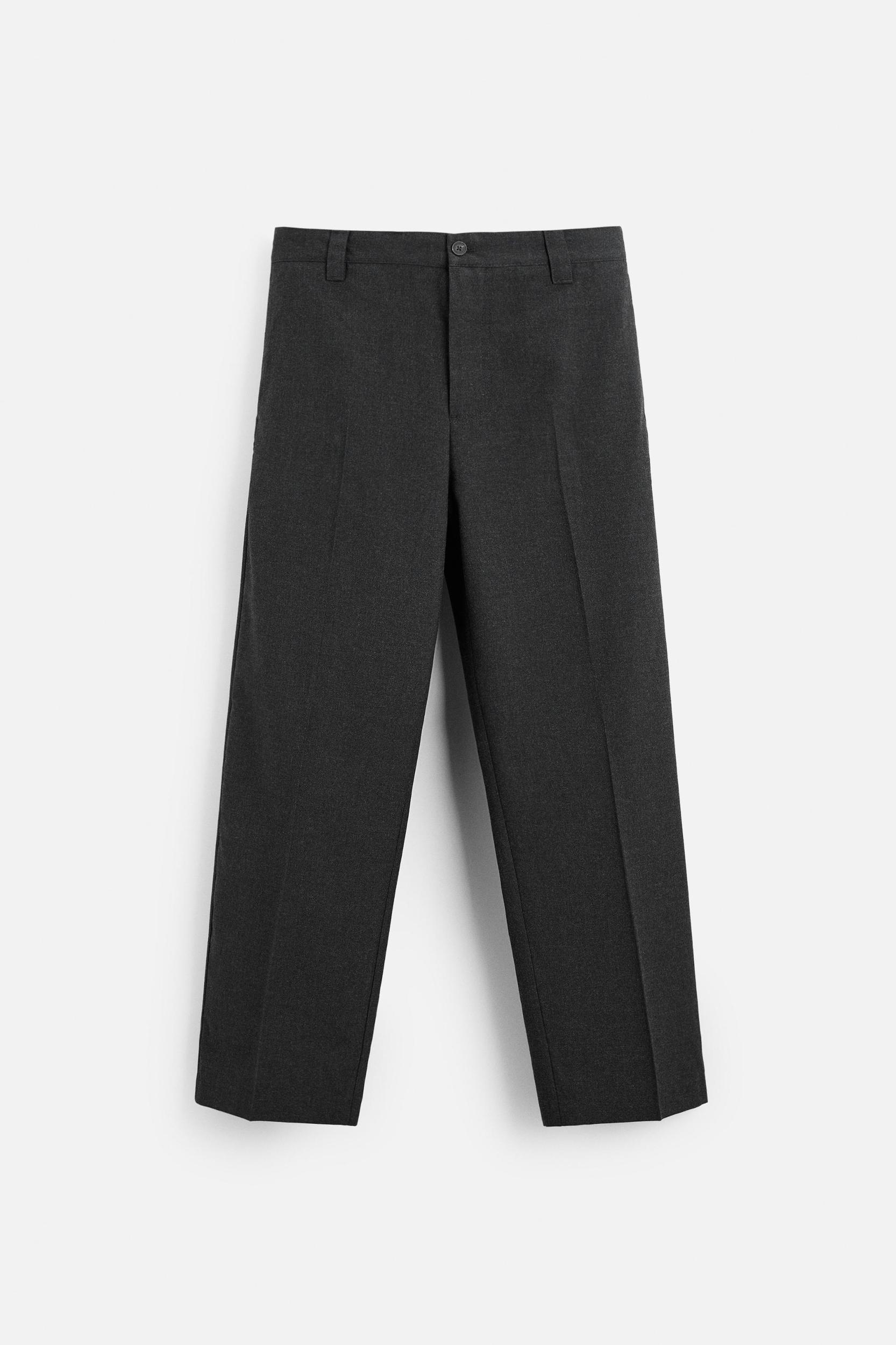 VISCOSE BLEND STRAIGHT FIT PANTS Product Image