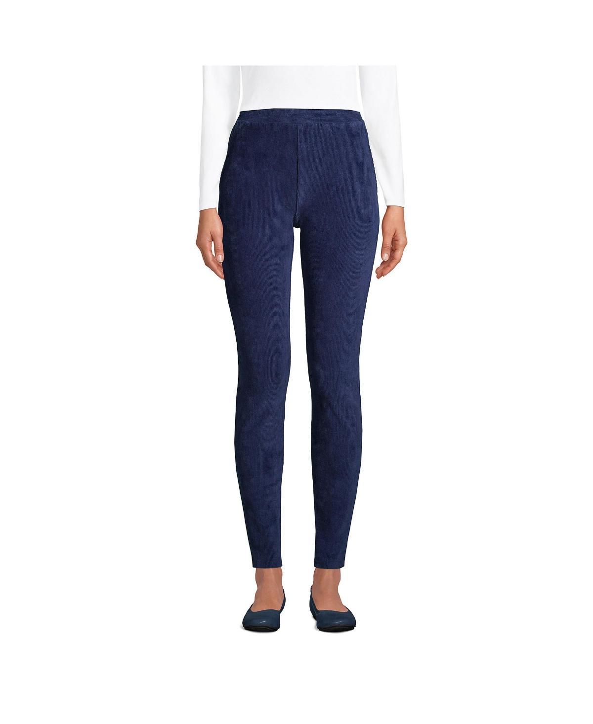 Petites' Lands' End Sport Knit High-Rise Corduroy Leggings, Women's, Size: XL Petite, Grey Product Image