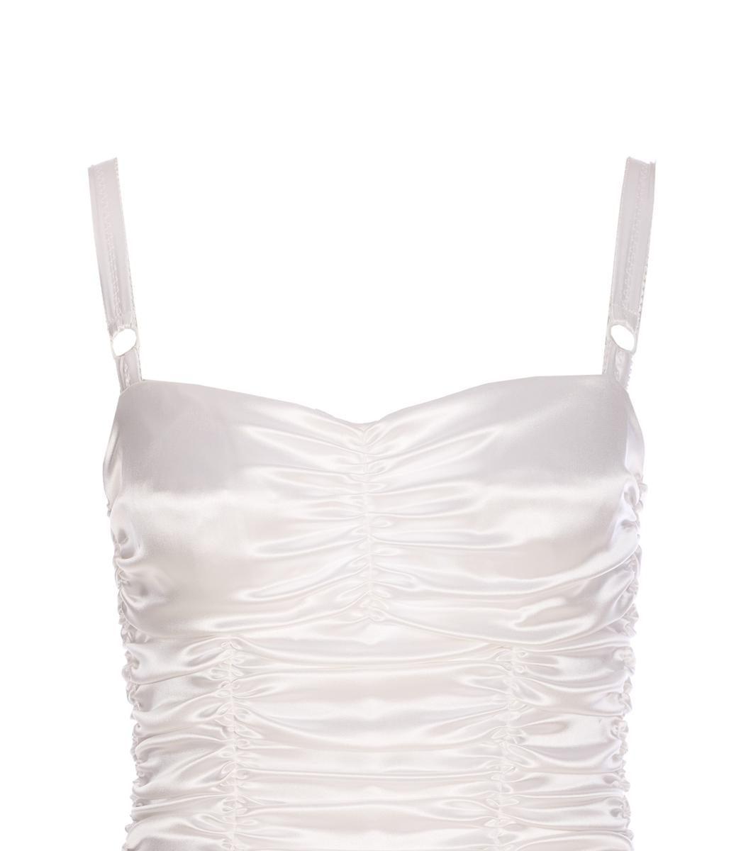 DOLCE & GABBANA Knee Length Dress Adjustable Straps In White Product Image