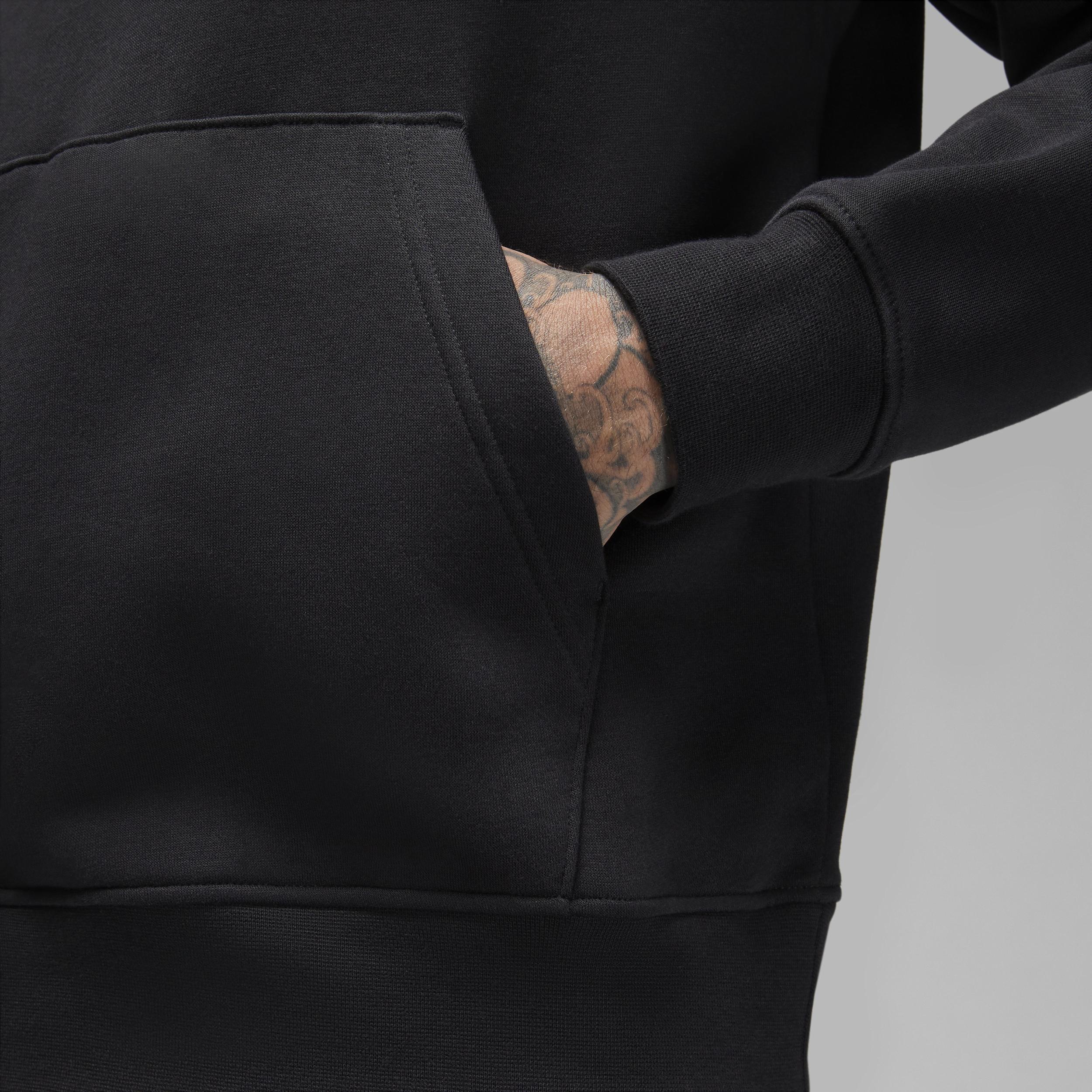 Jordan Mens Jordan Essential Fleece Pullover - Mens Black/White Product Image