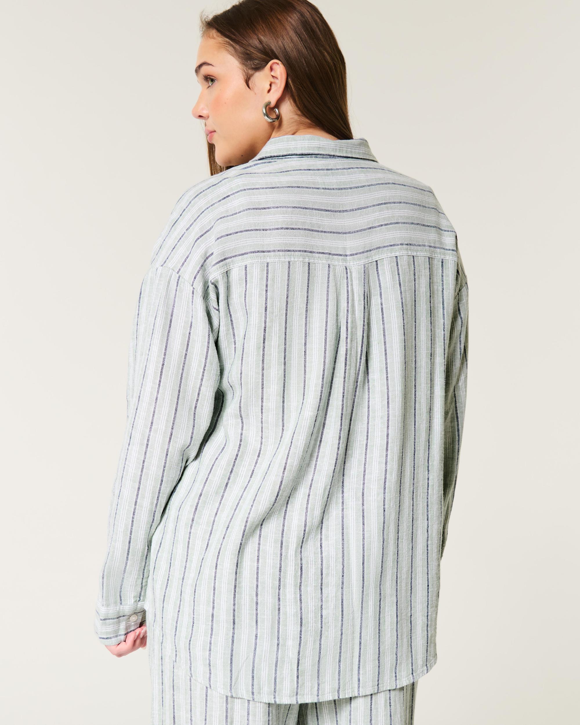 Oversized Linen-Blend Shirt Product Image