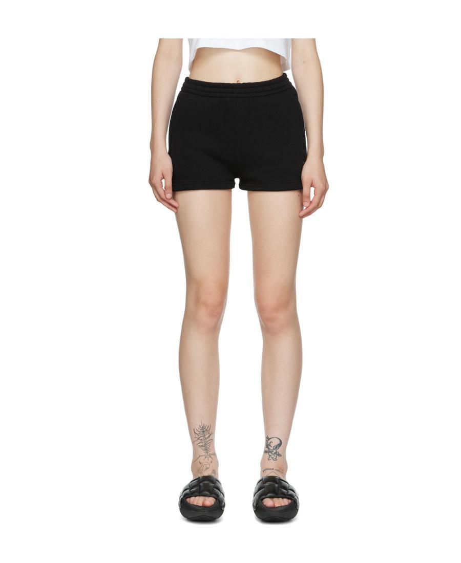 ALEXANDER WANG T Cotton-blend Track Shorts In Black Product Image