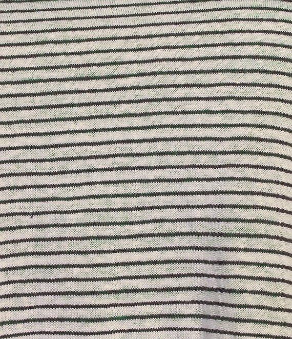 Eileen Fisher Striped Organic Linen Jersey Crew Neck Short Sleeve Tee Product Image