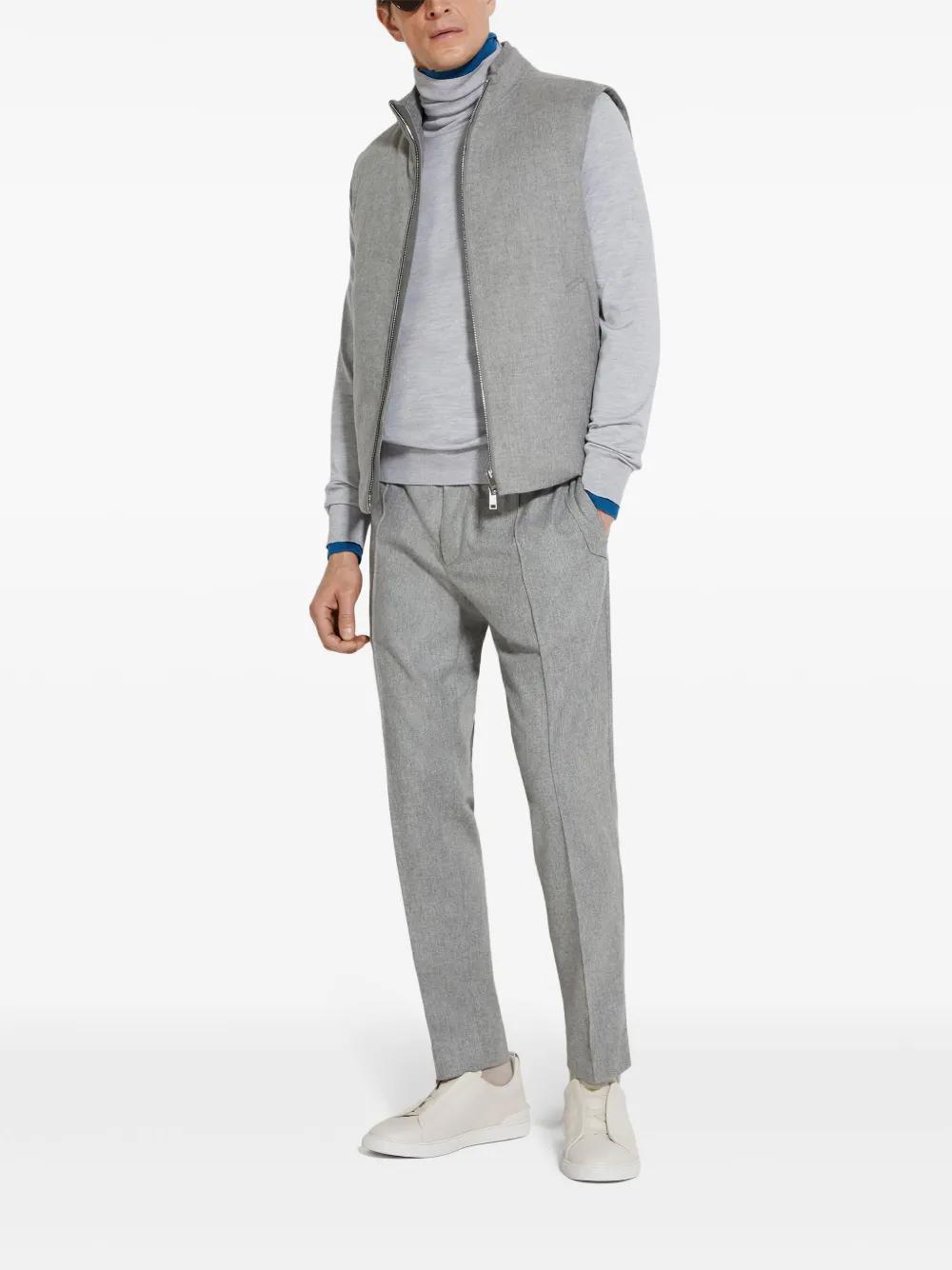 ZEGNA Oasi Cashmere Elements Vest In Grey Mélange Product Image