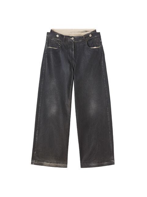 Navy blue long pants Product Image