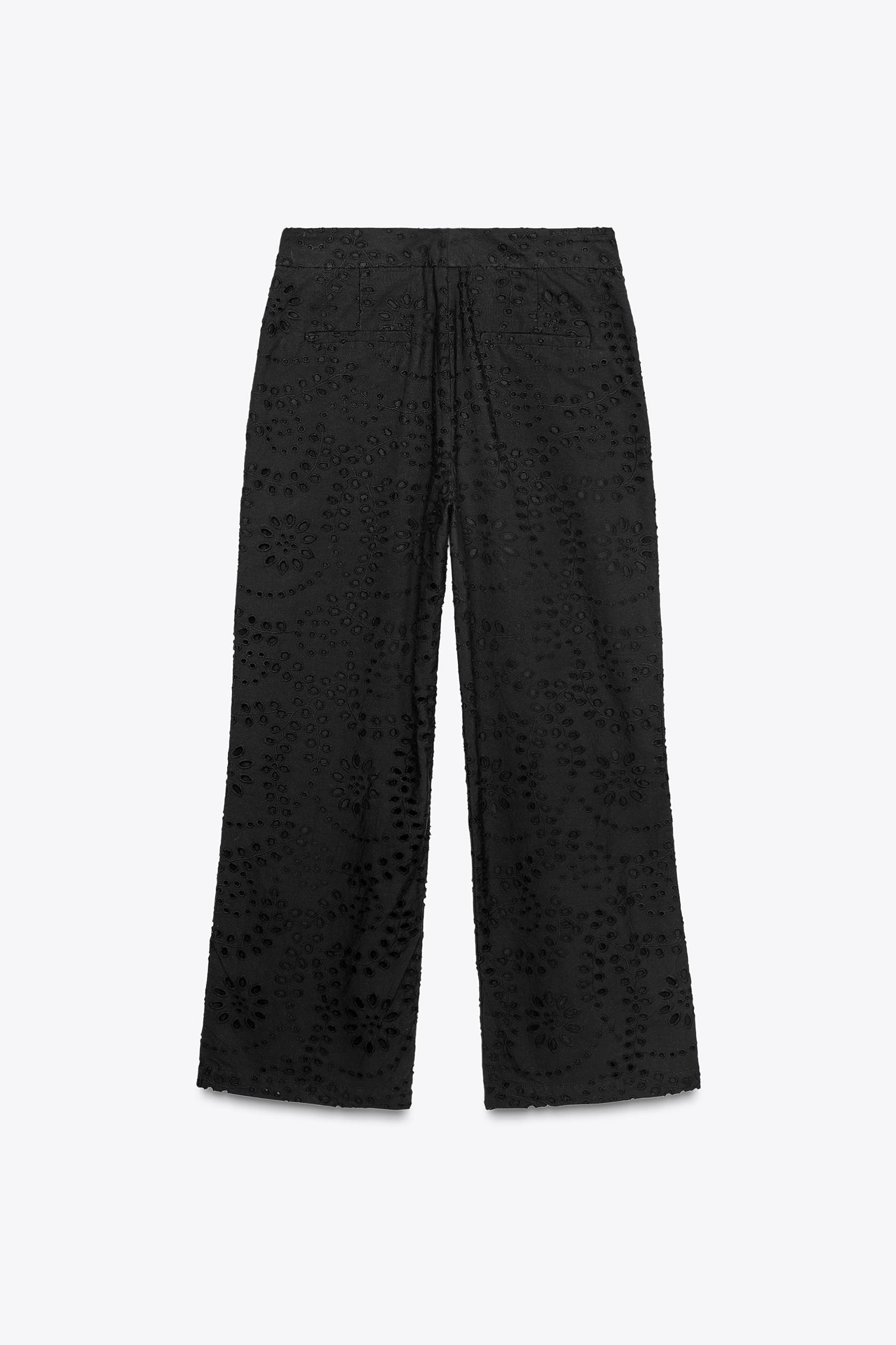 ZW COLLECTION PANTS WITH PERFORATED EMBROIDERY Product Image