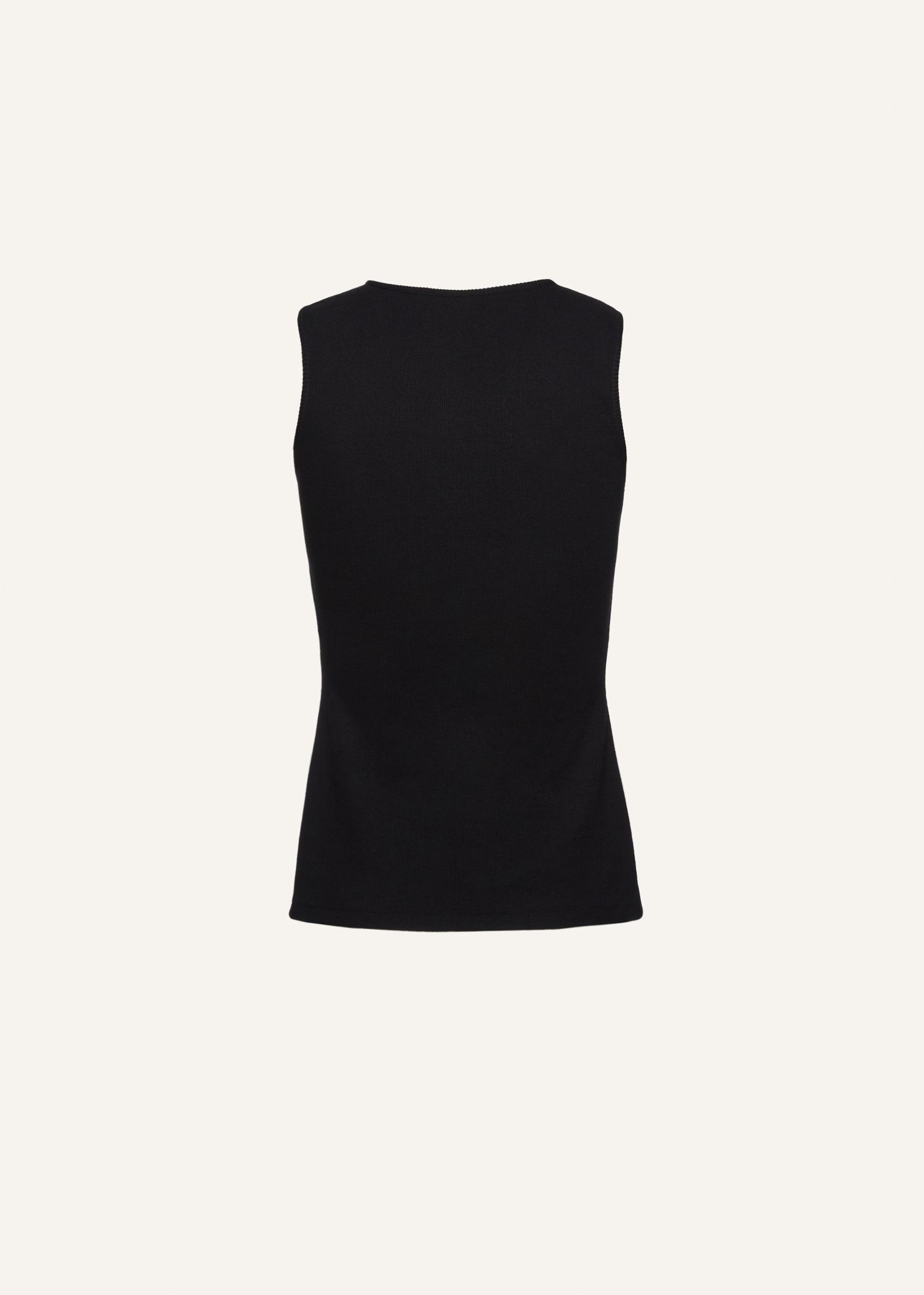 Crochet bra tank top in black Product Image