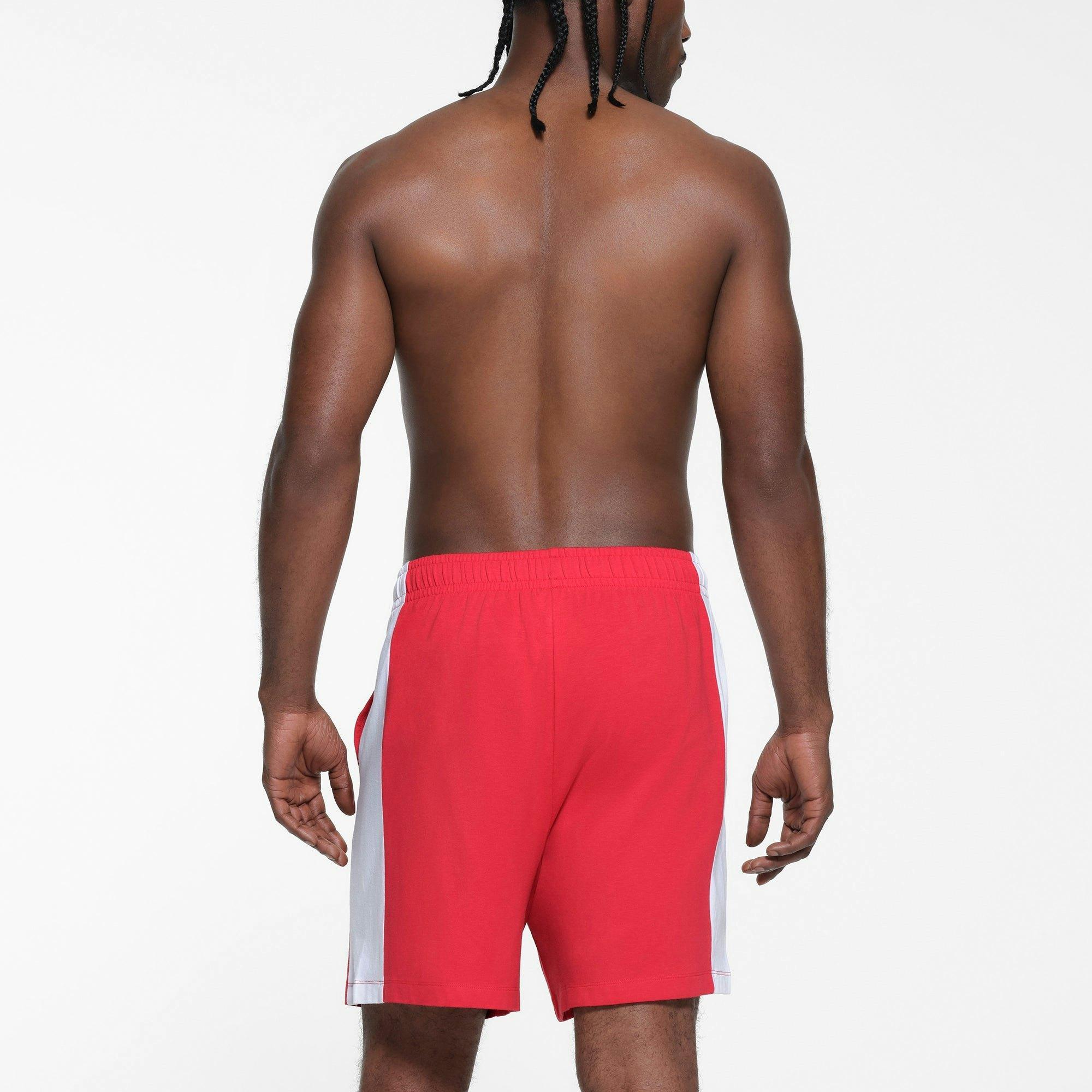 SKIMS FOR TEAM USA JERSEY SLEEP MENS OLYMPIC SHORT | RED Product Image