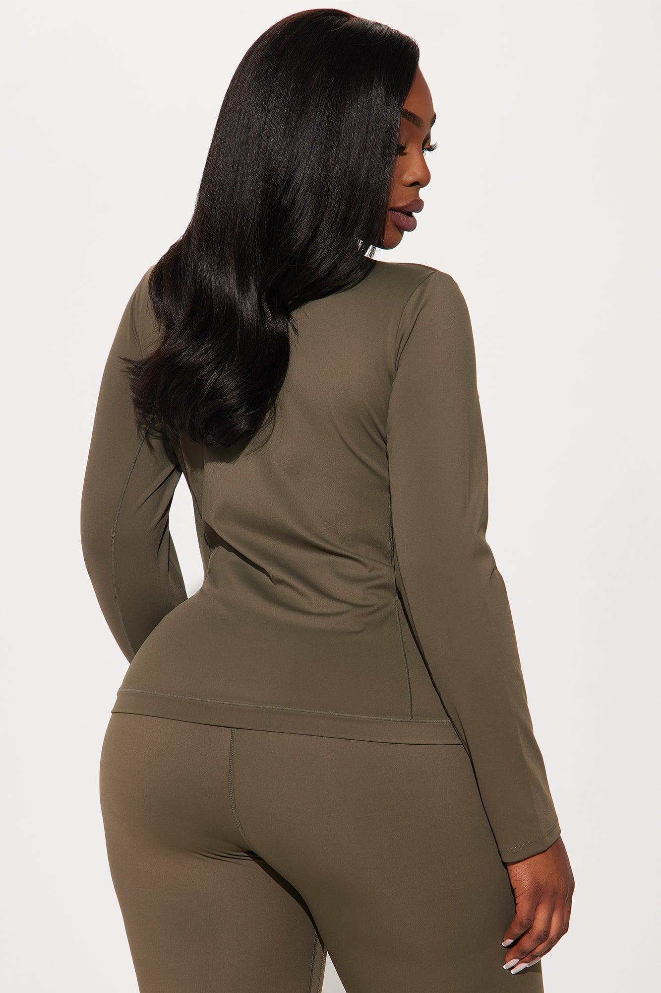 Get Right Active Jacket - Olive Product Image