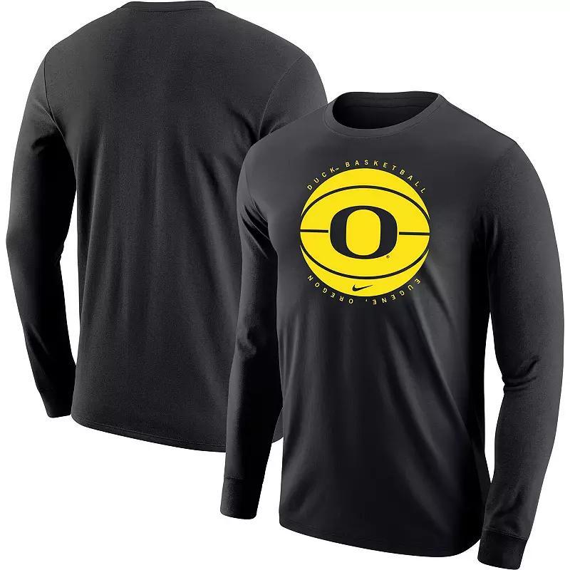 Men's Nike Black Oregon Ducks Basketball Long Sleeve T-Shirt, Size: 2XL Product Image