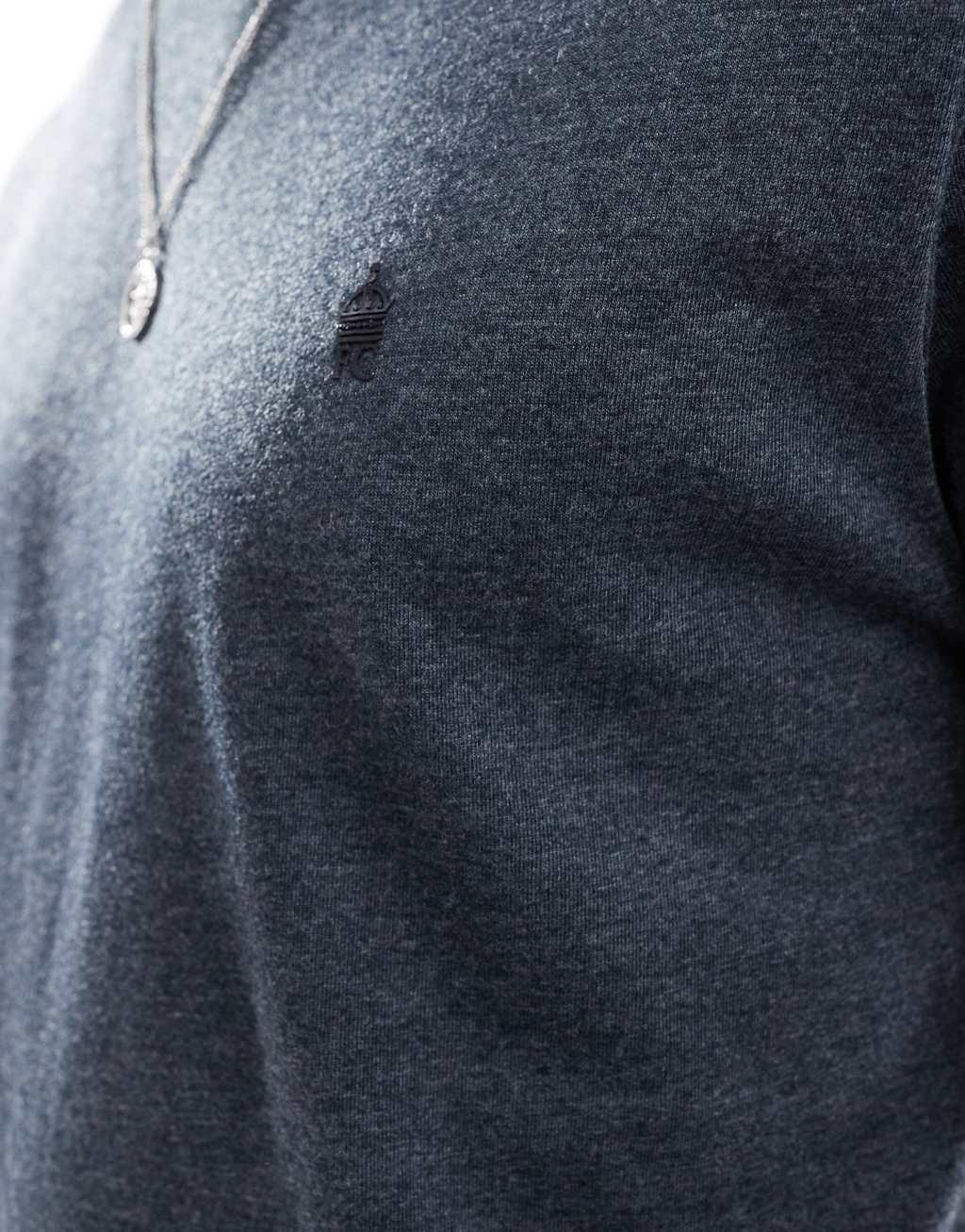 French Connection crew neck t-shirt in navy melange Product Image