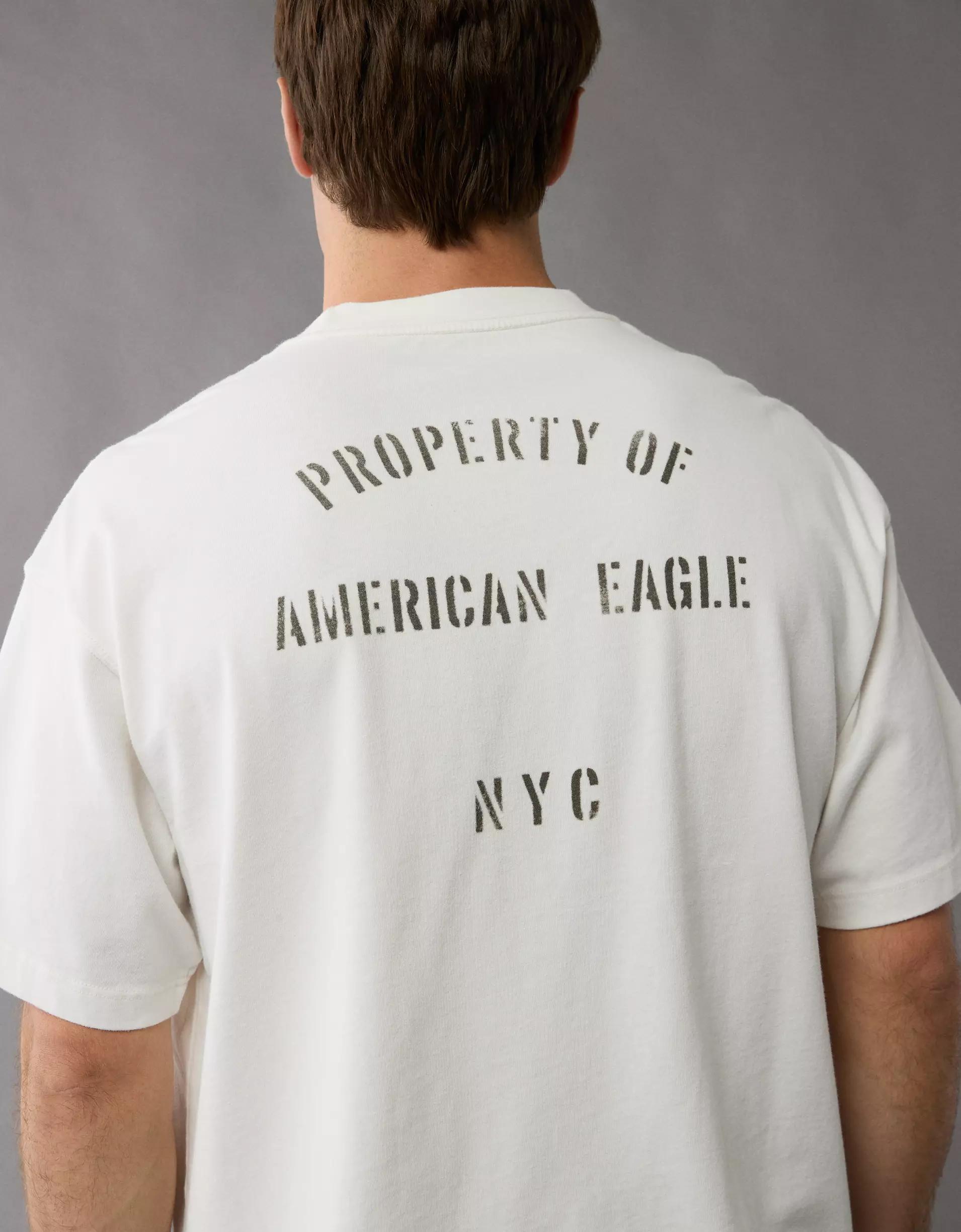 AE Boxy Logo Graphic Pocket T-Shirt Product Image