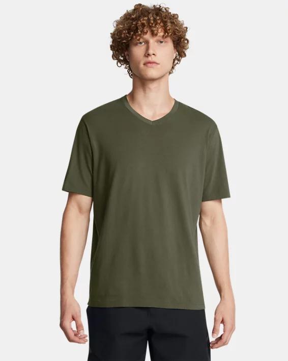 UA Icon Charged Cotton Mens V-neck Short Sleeve Product Image
