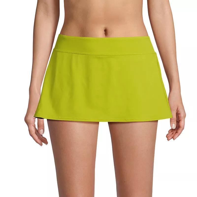 Women's Lands' End UPF 50 Mini Swim Skirt, Size: 4, Island Green Product Image