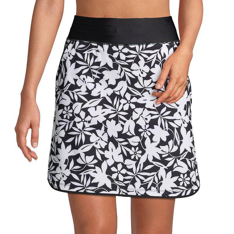 Women's Lands' End Quick Dry Active Swim Skort, Size: 4, Deep Blue Space Dyed Product Image