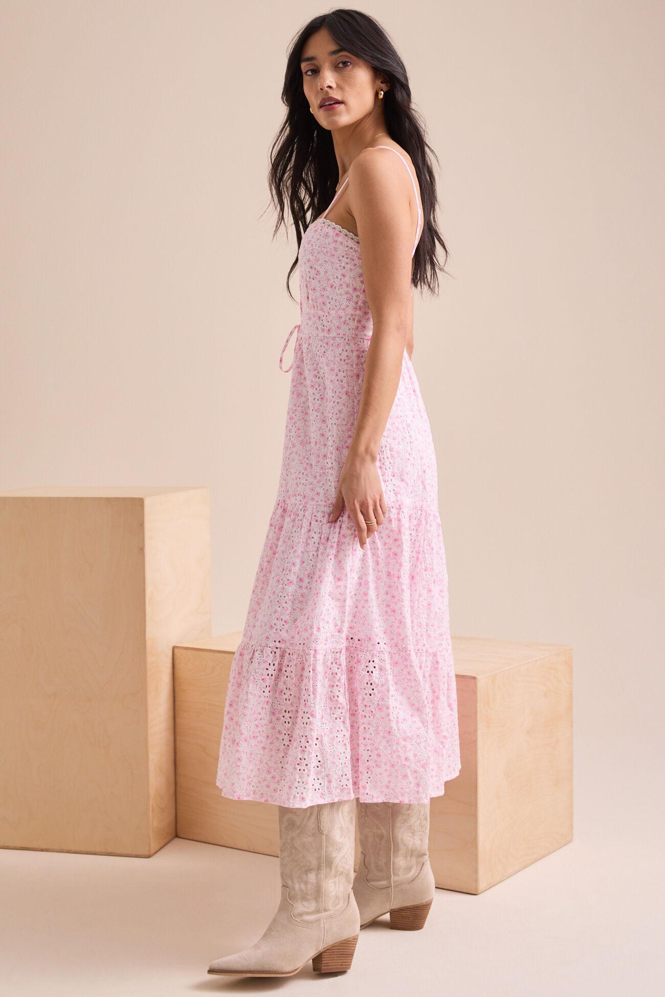 Maisie Eyelet Midi Dress Product Image