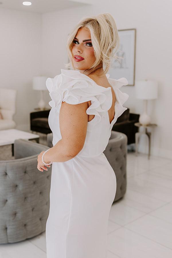 The Lindsey Ruffle Maxi Dress Curves Product Image