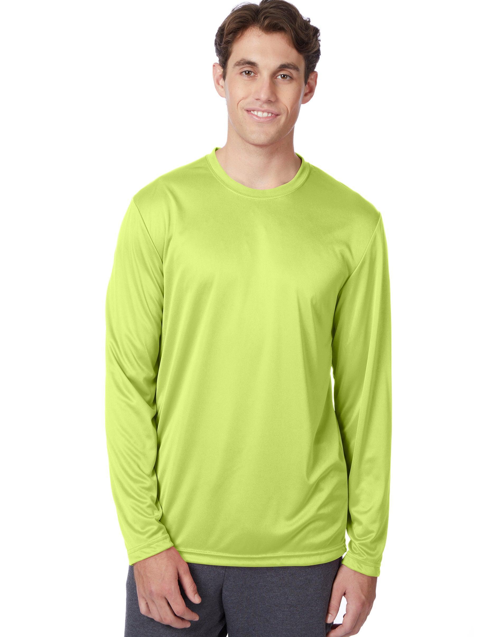 Men's Hanes® CoolDRI Long Sleeve Performance Tee, Size: XL, Blue Product Image