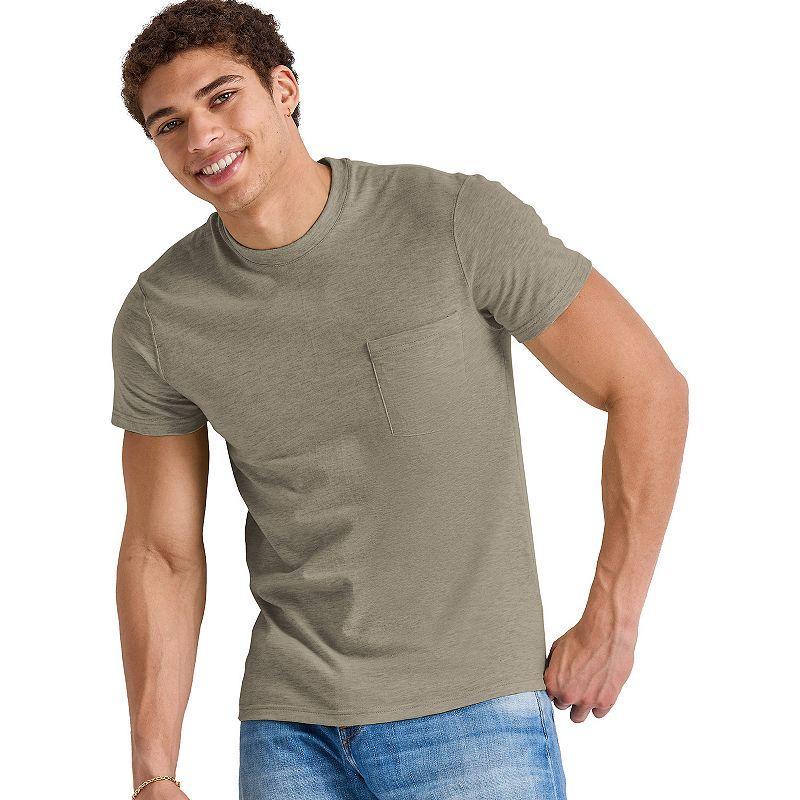Men's Hanes Originals Tri-Blend Jersey Pocket Tee, Size: Small, Equilibrium Green Product Image