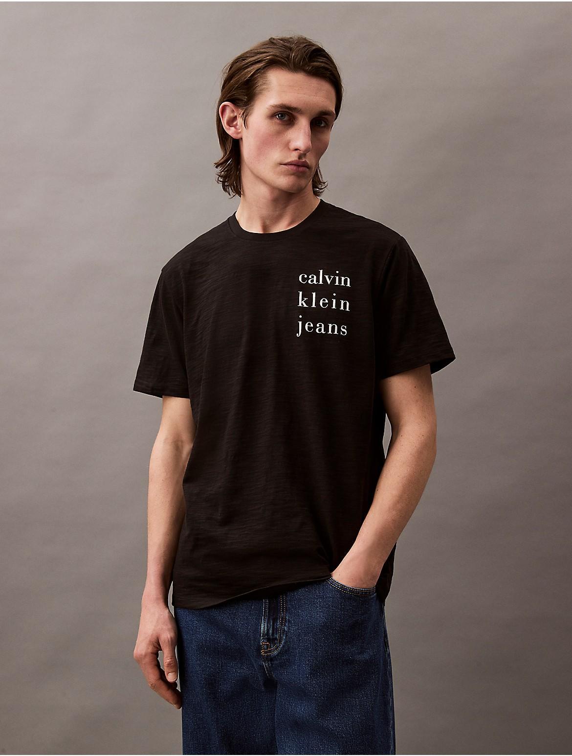 Calvin Klein Men's Spaced Logo Graphic Classic T-Shirt - Blue - L Product Image