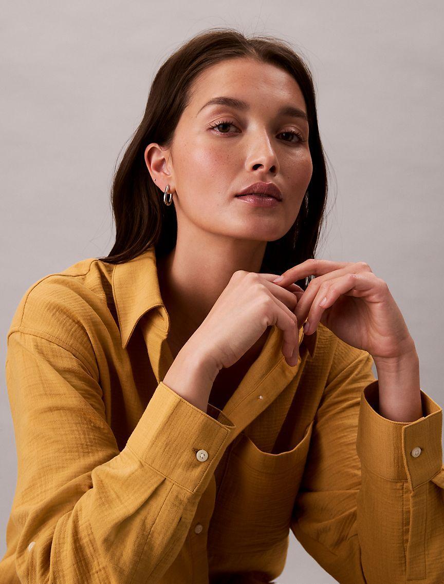 Double Gauze Roll Tab Shirt Product Image