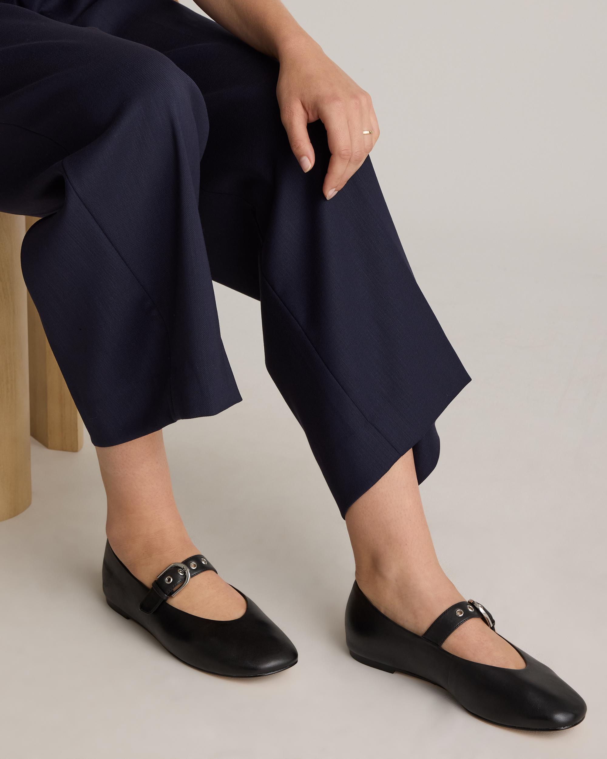 Quince | Women's Italian Leather Mary-Jane Flat Product Image