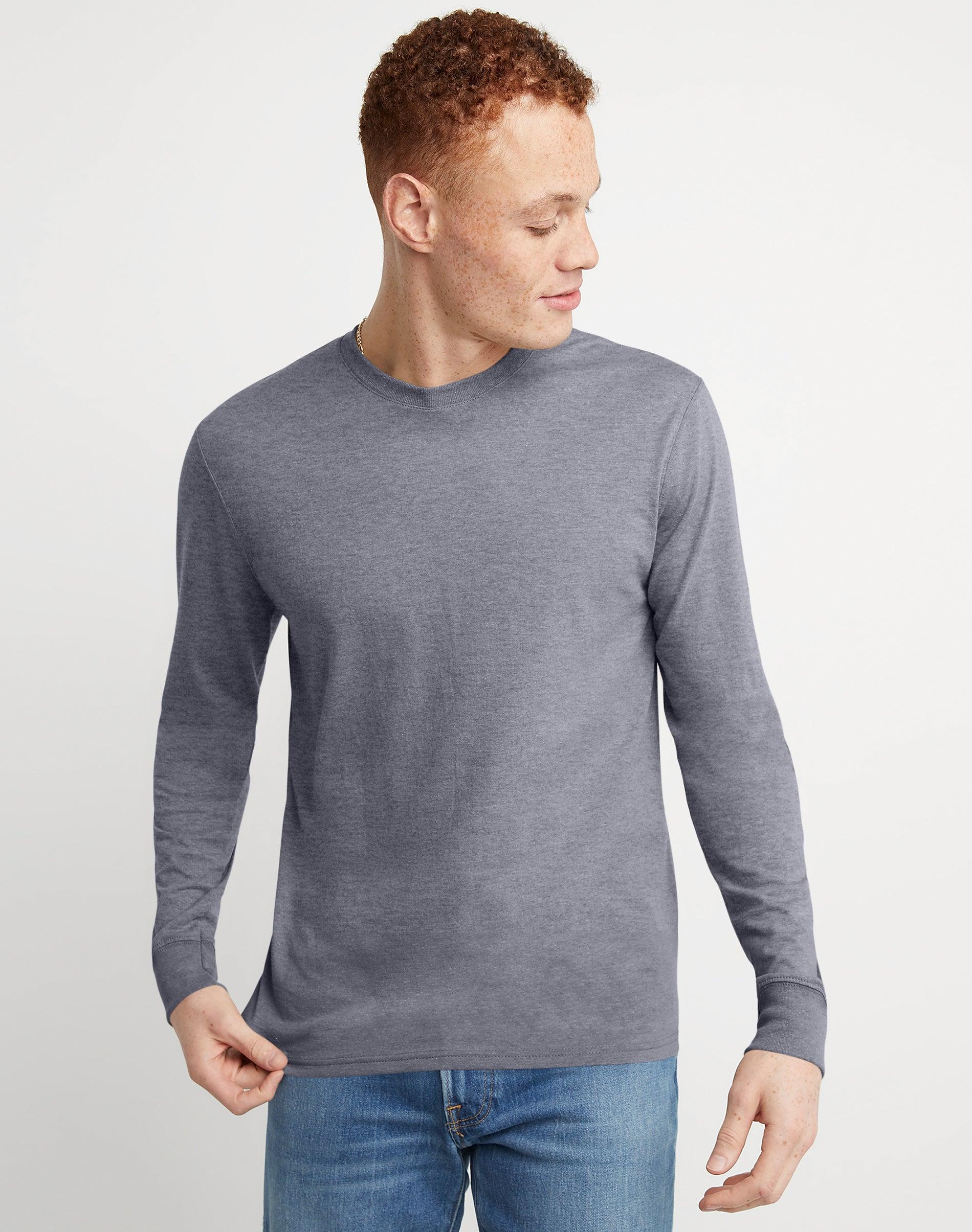 Mens Hanes OriginalsLong Sleeve Tri-BlendTee Product Image