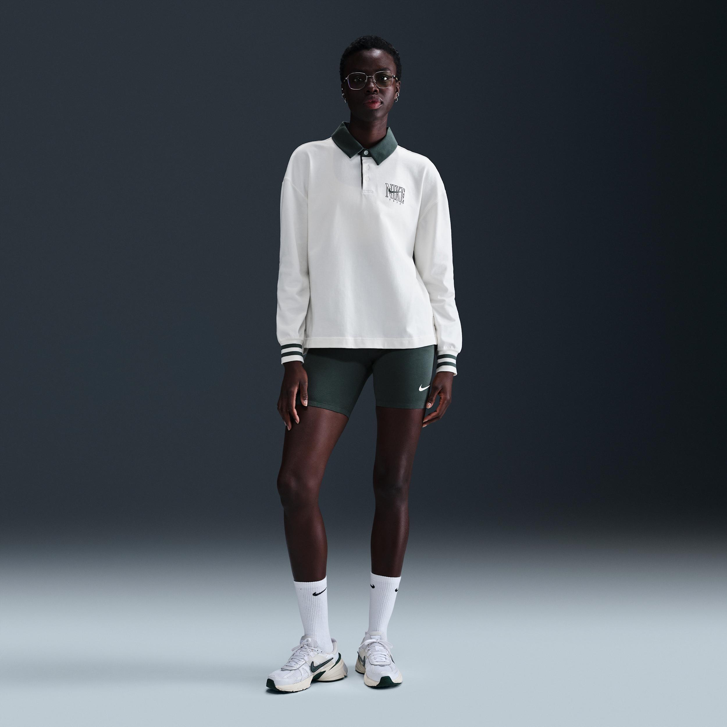 Nike Sportswear Essential Women's Oversized Long-Sleeve Polo Product Image