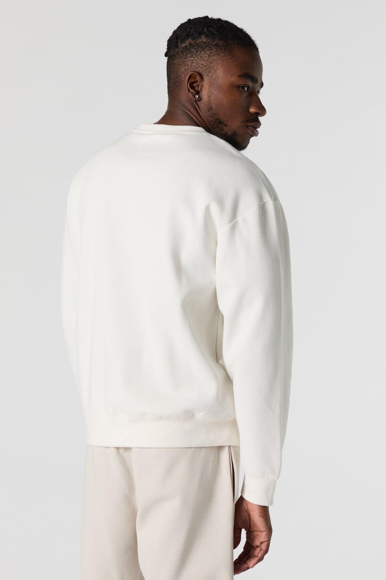 City Embossed Fleece Sweatshirt Male Product Image