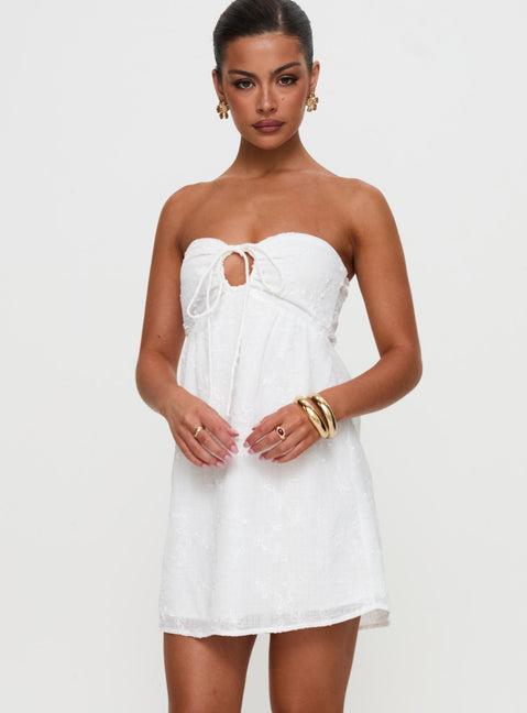Rosenberg Strapless Mini Dress White Product Image