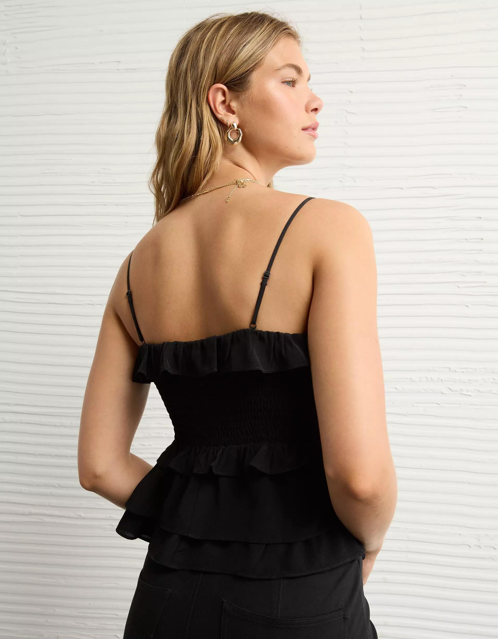 AE Square Neck Smocked Ruffle Cami Women's Product Image