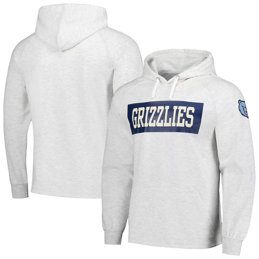 Men's Fanatics Ash Memphis Grizzlies Softhand Raglan Tri-Blend Pullover Hoodie, Size: 2XL, Grz Black Product Image