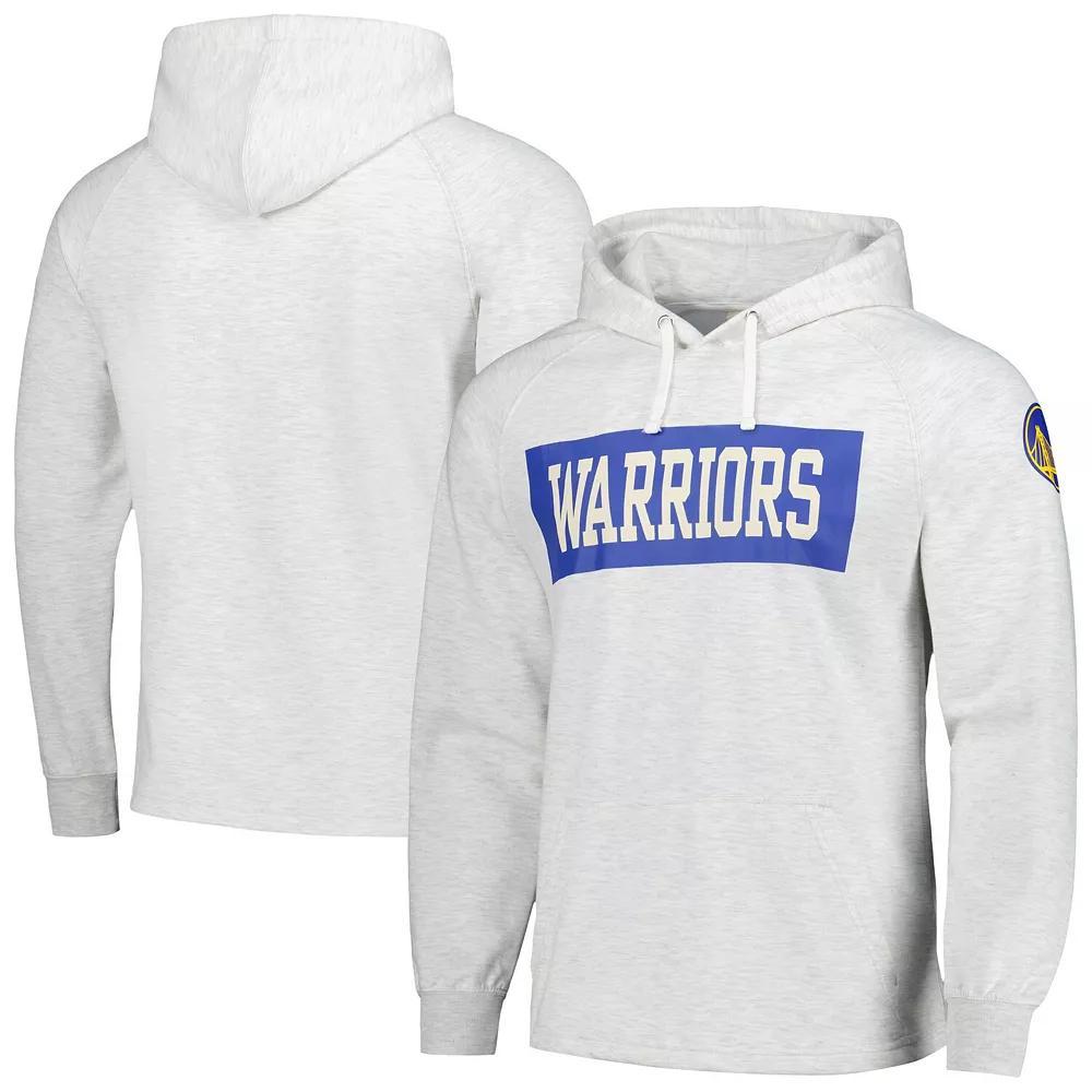 Men's Fanatics Ash Golden State Warriors Softhand Raglan Tri-Blend Pullover Hoodie, Size: Large, Black Product Image
