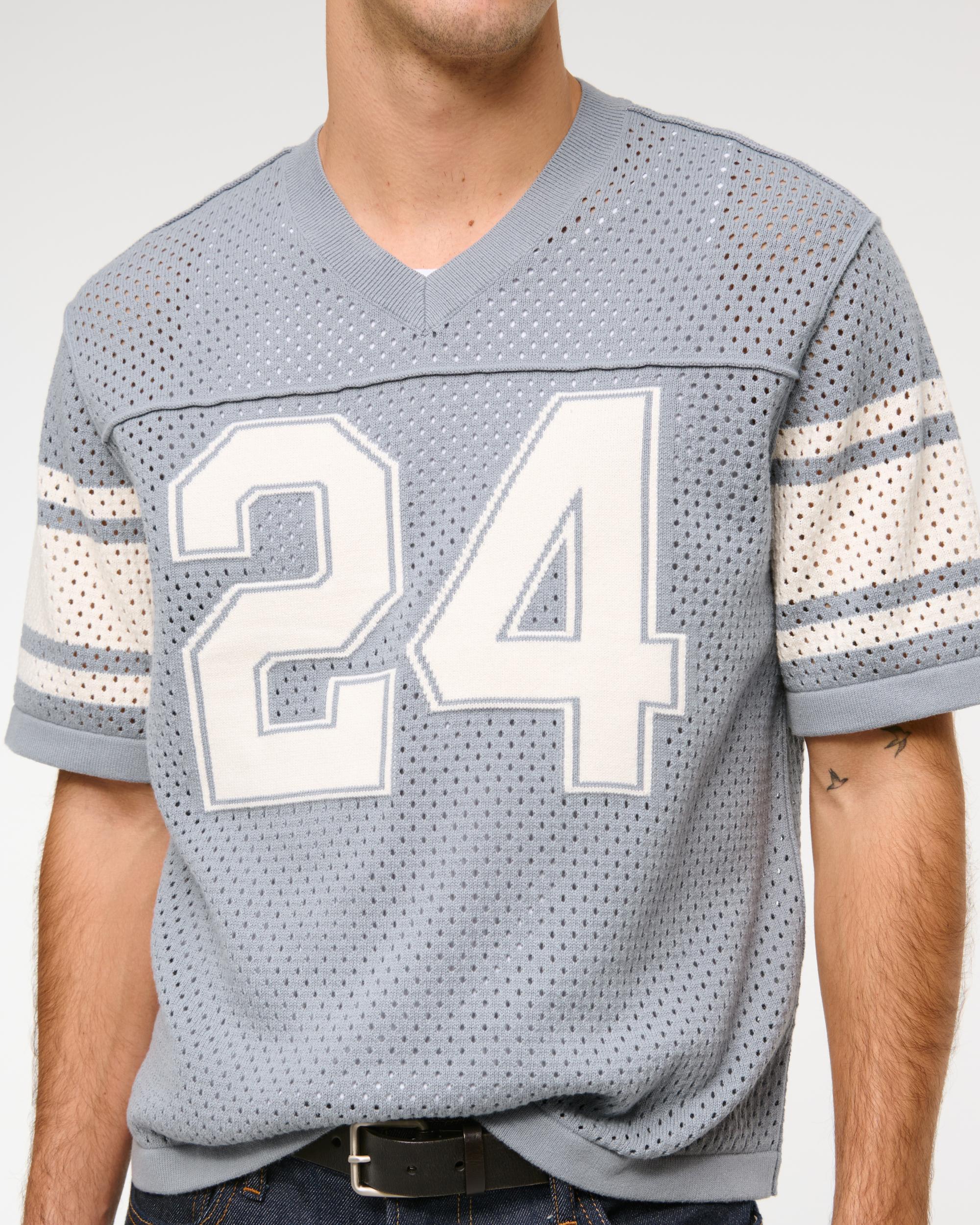 Football Jersey-Inspired Sweater Product Image