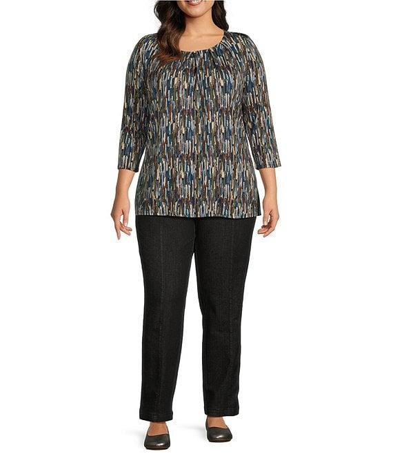 Intro Plus Size Nia Straight Leg Pull-On Pants Product Image
