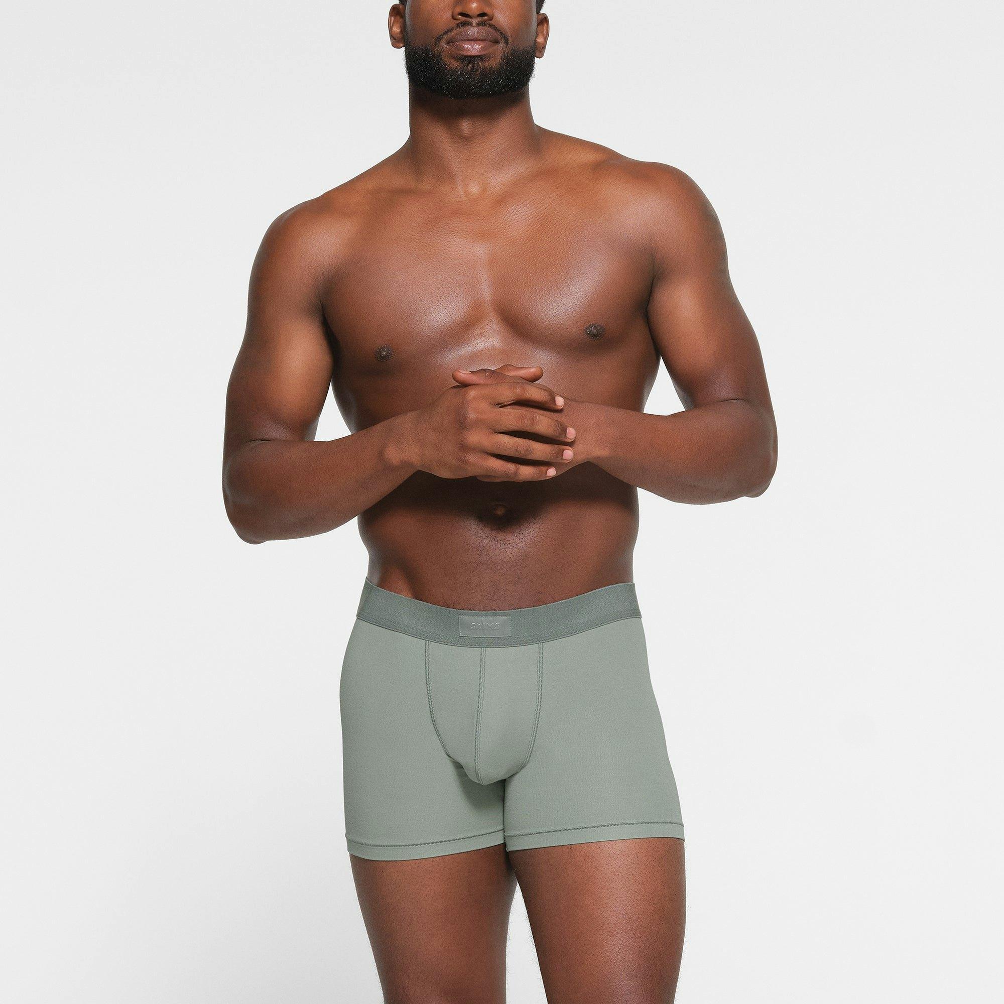 SKIMS COTTON MENS 3" BOXER BRIEF 3-PACK | STONE MULTI Product Image