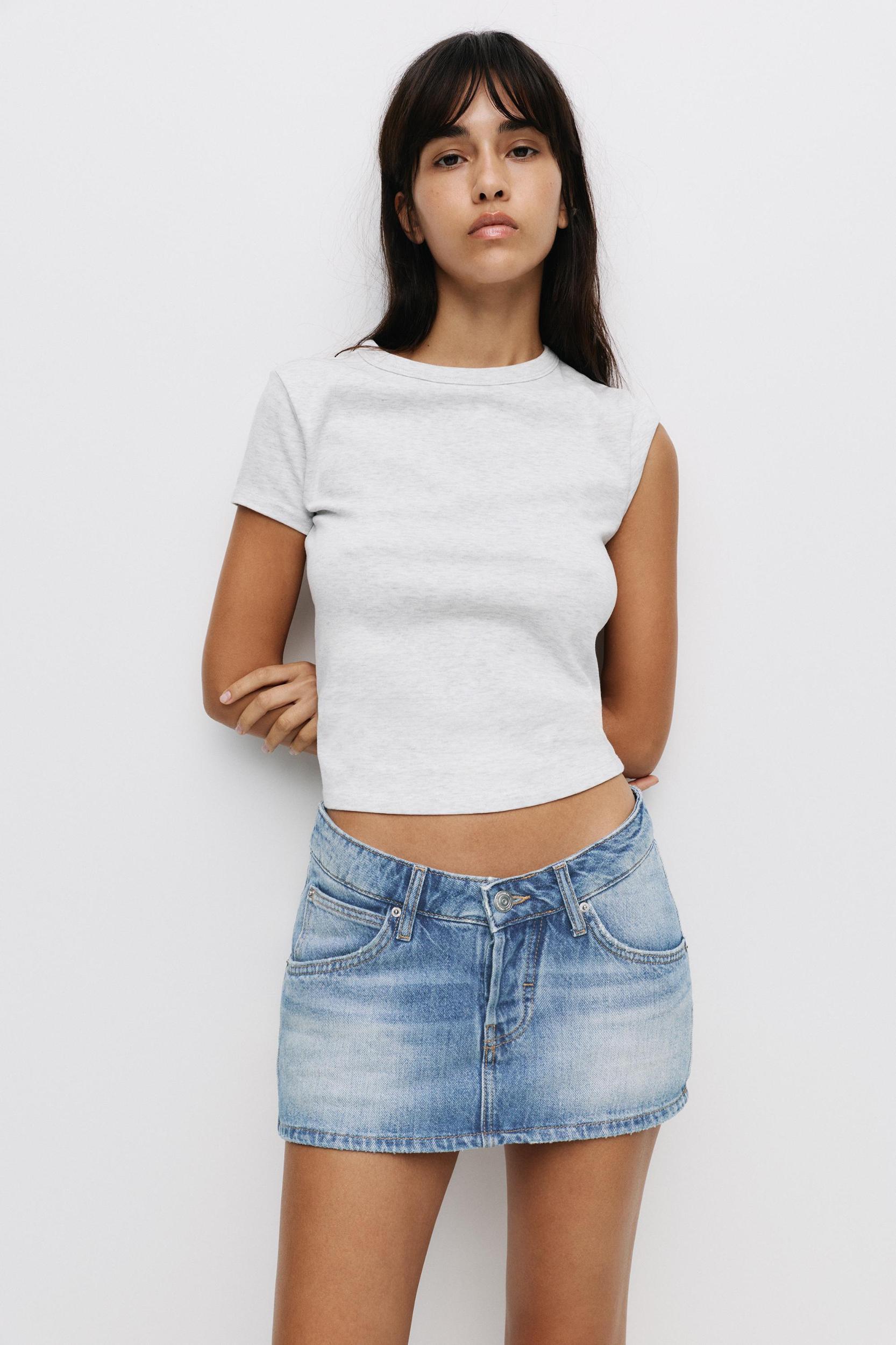 Denim skort Product Image