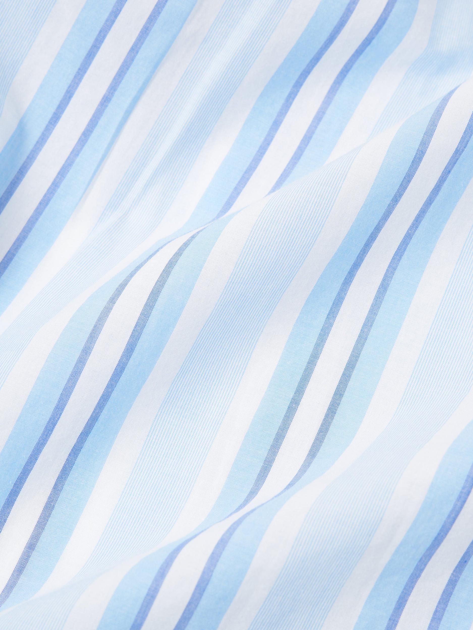 White/Blue Pop Stripe Two Camp Shirt Product Image