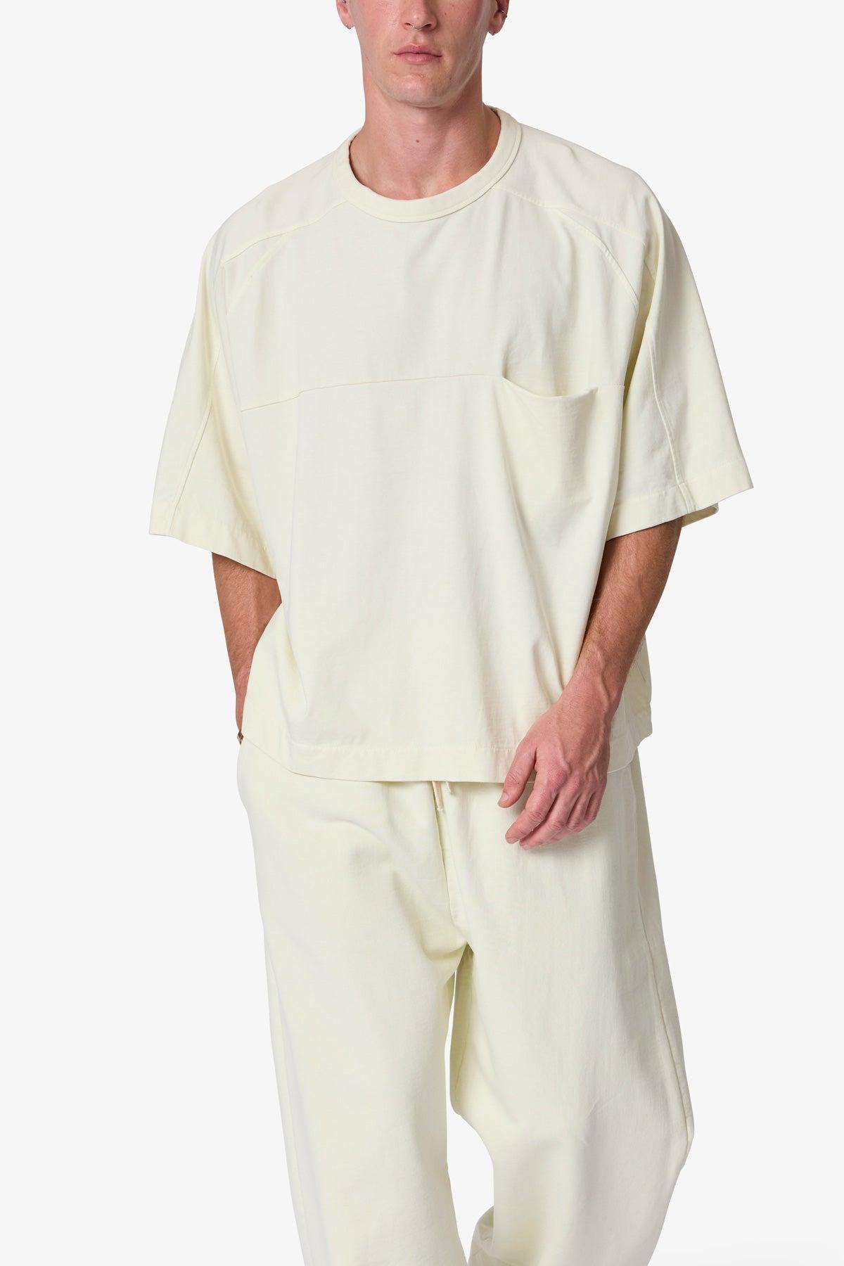 Paneled Hidden Pocket Tee - Off White Product Image