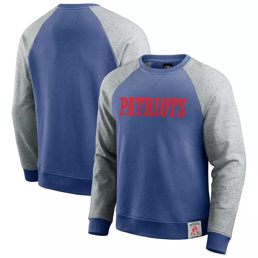Men's Darius Rucker Collection by Fanatics Red/Heather Gray Atlanta Falcons Colorblock Pullover Sweatshirt, Size: Medium, Grey Product Image