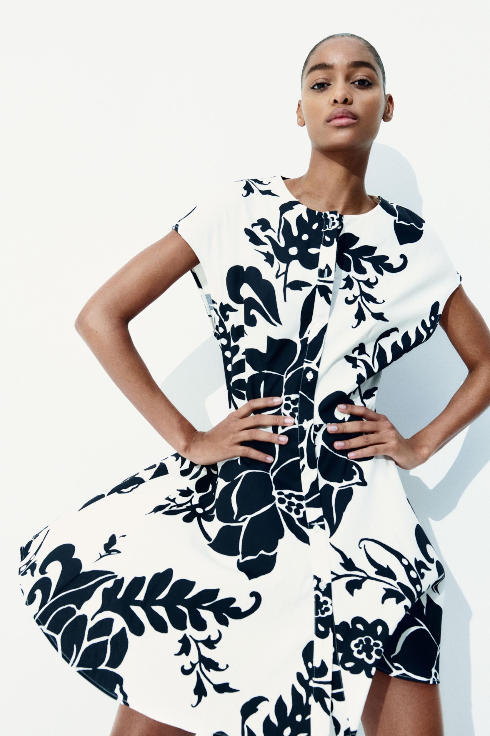 Button-Front Cotton Dress Product Image