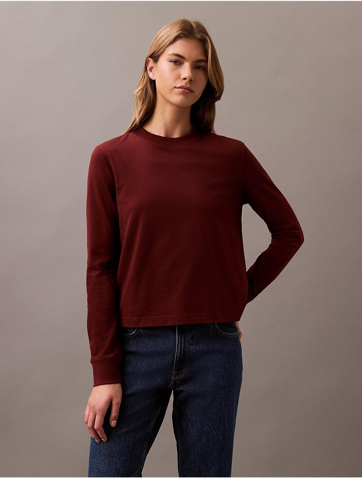 Calvin Klein Women's Archive Logo Long Sleeve T-Shirt - White - L Product Image