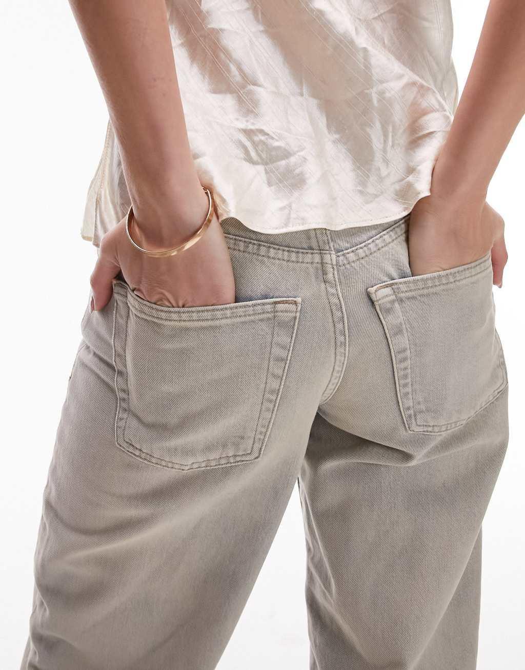 Topshop Ember low rise wide leg jeans in black  Product Image