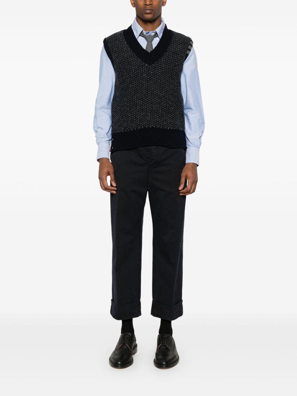 THOM BROWNE Classic Fit Cotton Button-down Shirt In Light Blue Product Image