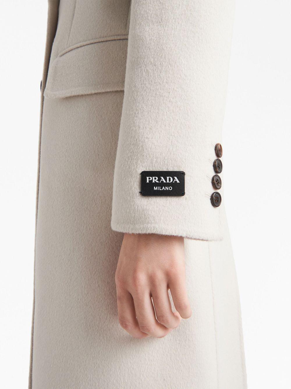 single-breasted cashgora coat Product Image