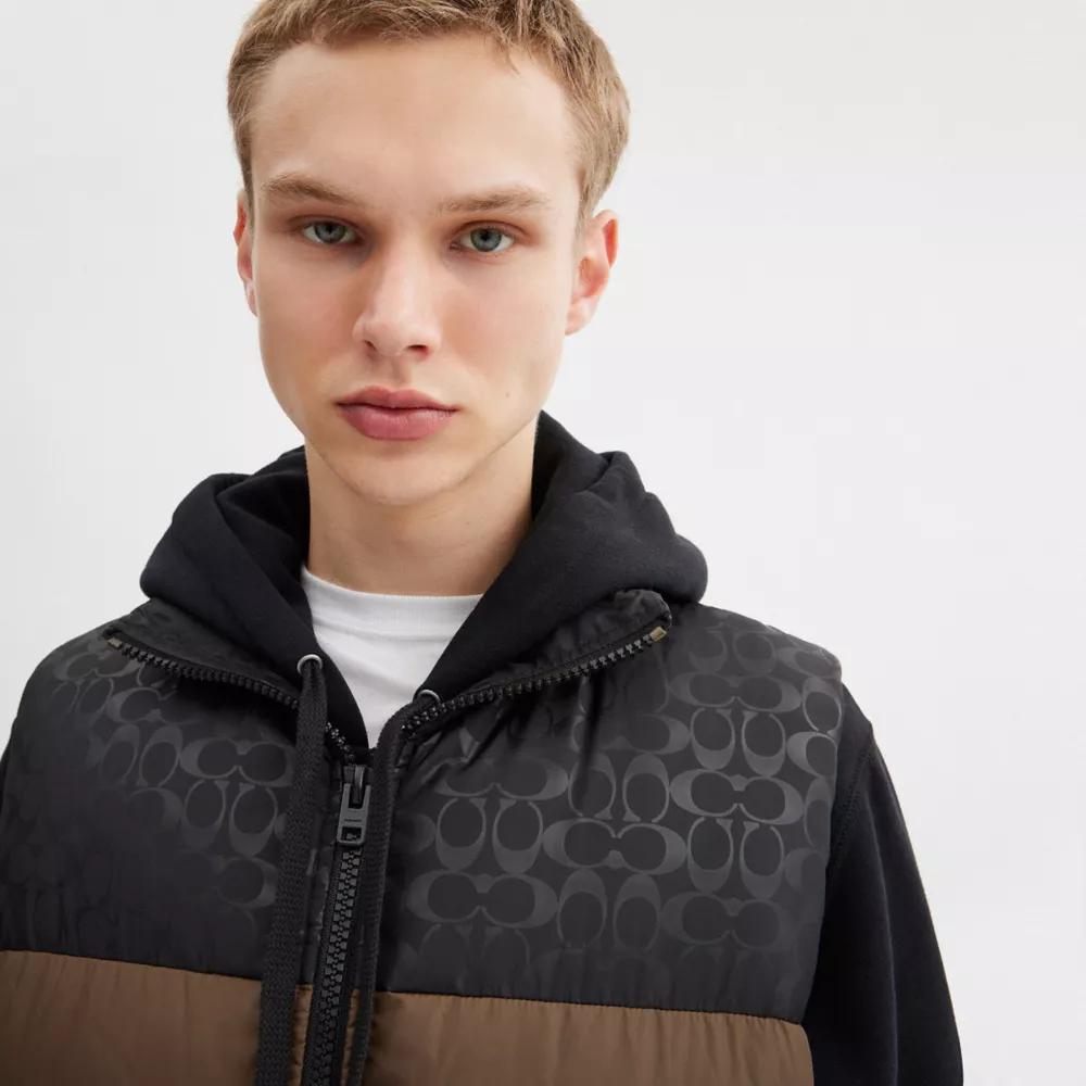 Down Puffer Vest In Recycled Polyester Product Image