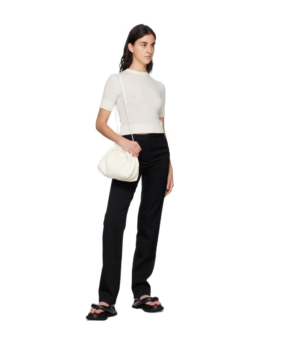 JIL SANDER Short-sleeves Wool Top In White Product Image