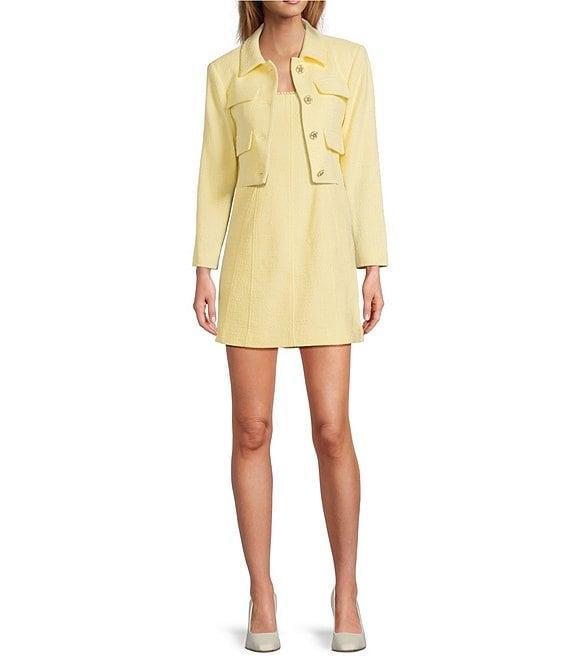 Antonio Melani Macy Tweed Beaded Scoop Neck Mini A-Line Dress Product Image